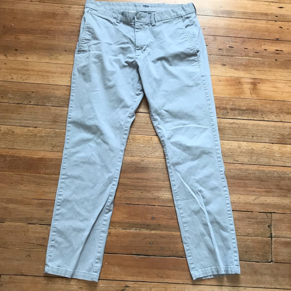 Light Gray Old Navy Ultimate Slim Chino Pant